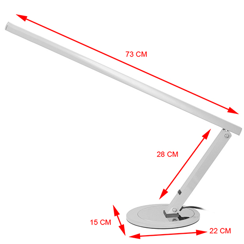 Desk lamp 20watt slim silver metallic - 0100740 BENCH WORKING LIGHTS 