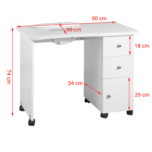 Professional manicure table - 0104553 MANICURE TROLLEY CARTS-TABLES