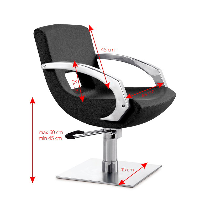 Professional salon chair Q-3111 black - 0109177 HAIR SALON CHAIRS 