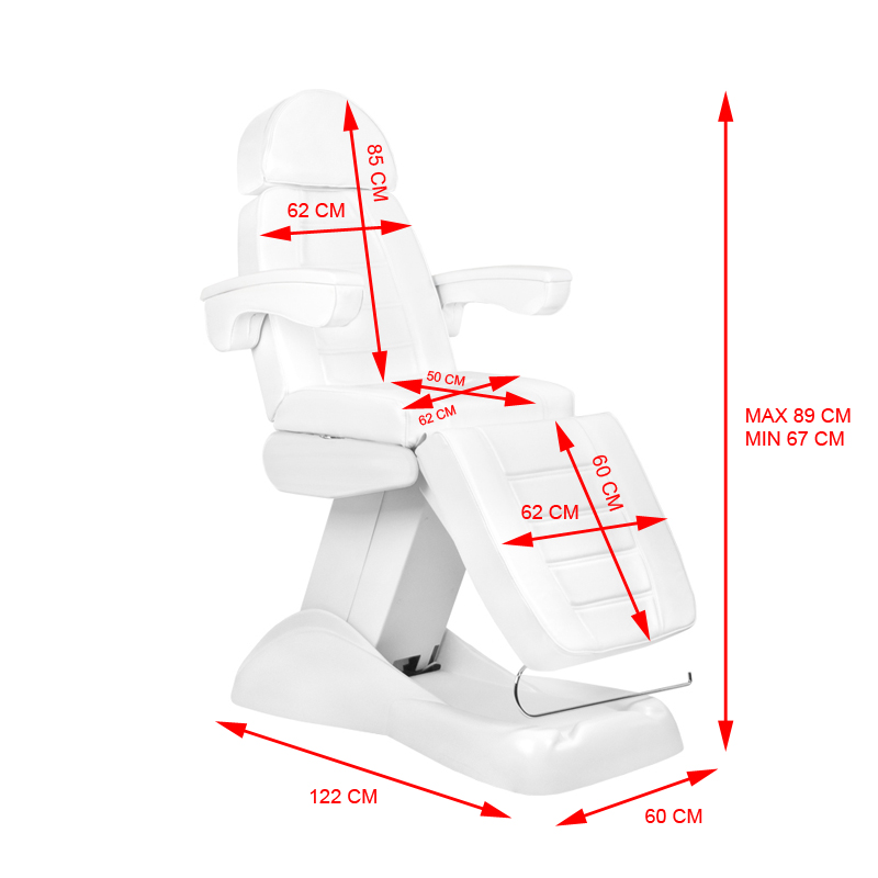 Professional cosmetic chair with electric lift with 4 motors  - 0112818 CHAIRS WITH ELECTRIC LIFT