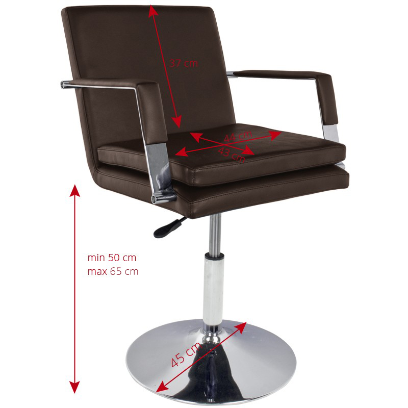 Professional salon chair 049 brown - 0113002 HAIR SALON CHAIRS 