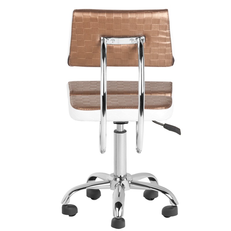Professional salon chair Turin stool brown-beige - 0113202 