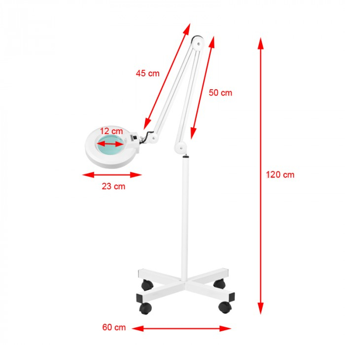 lupa lamp on a four-stand tripod - 0114428 LIGHTED MAGNIFYING LAMPS