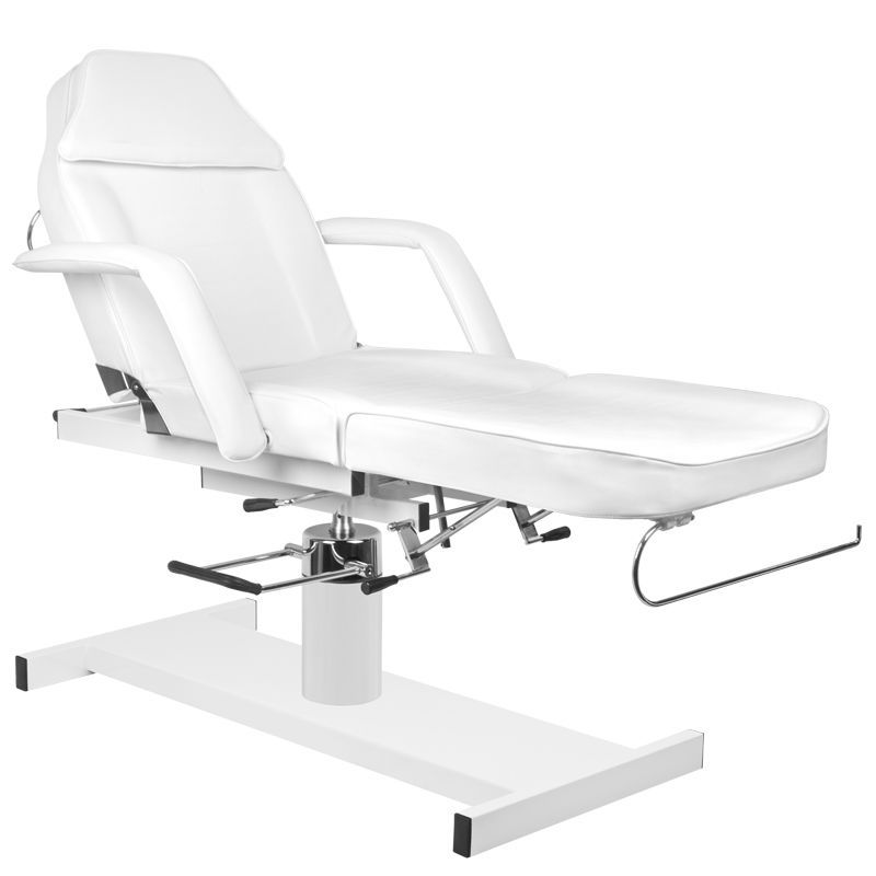 Aesthetic chair with hydraulic lift and seat lift 210D White - 0114947 CHAIRS WITH HYDRAULIC-MANUAL LIFT