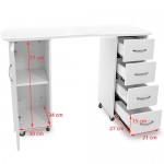 Professional manicure table - 0115630 MANICURE TROLLEY CARTS-TABLES