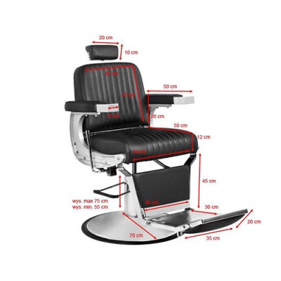Barber chair Continental black - 0116028
