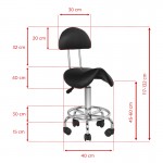 Professional manicure & cosmetic stool black - 0118591 MANICURE CHAIRS - STOOLS