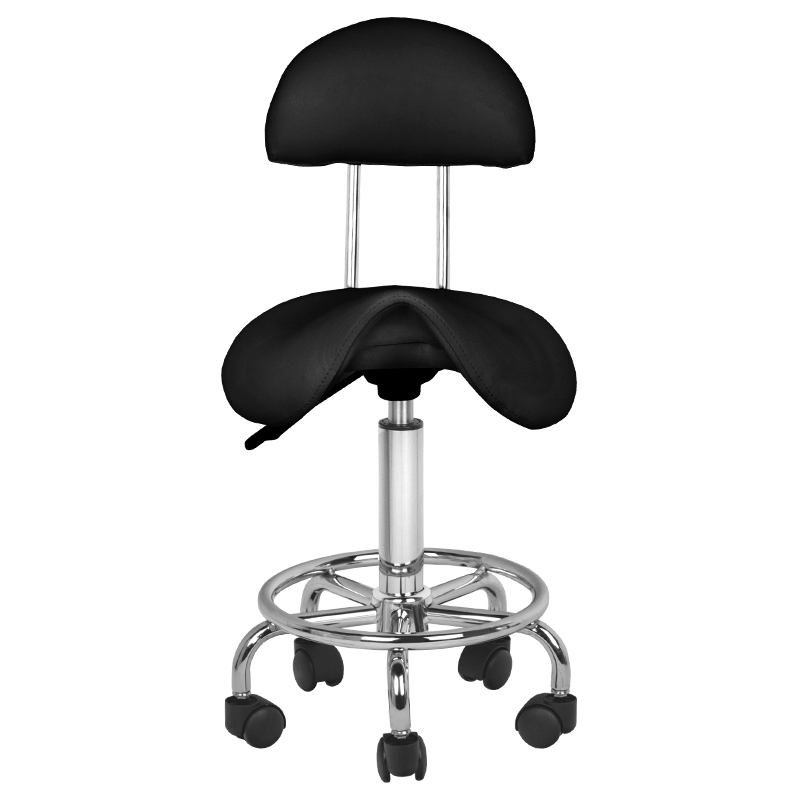 Professional manicure & cosmetic stool black - 0118591 MANICURE CHAIRS - STOOLS