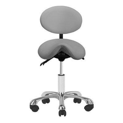Professional aesthetic & manicure stool gray - 0124579