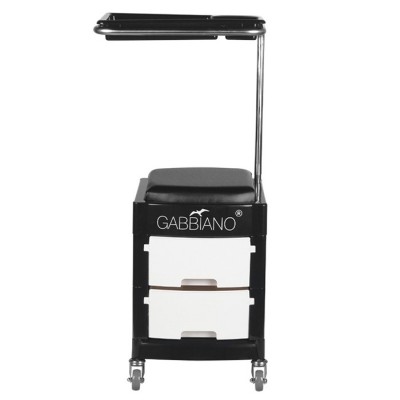 Professional pedicure assistant with black stool - 0125885