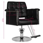 Professional hair salon chair HS48 black - 0126374 LUXURY CHAIRS COLLECTION