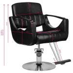 Professional hair salon chair HS52 black - 0126380 LUXURY CHAIRS COLLECTION