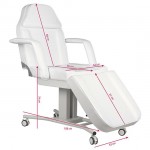 Wheeled cosmetic chair A-241 White - 0126412 CHAIRS WITH HYDRAULIC-MANUAL LIFT