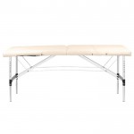 Folding Aluminum Massage Bed 2 Seat Cream -0126960 MASSAGE AND AESTHETIC BEDS