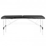 Folding Aluminum Massage Bed 2 Seat Black -0126963 MASSAGE AND AESTHETIC BEDS