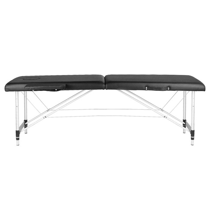 Folding Aluminum Massage Bed 2 Seat Black -0126963 MASSAGE AND AESTHETIC BEDS