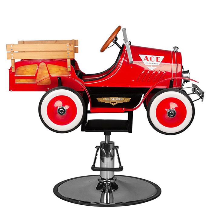 Professional Hair Salon Seat Barber Vintage car red - 0126985 