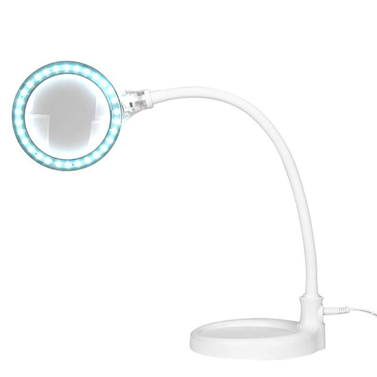 Elegante Led office magnifier with mounting clip White - 0127412 LIGHTED MAGNIFYING LAMPS
