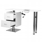 Lux  Manicure table with built-in nail dust collector white - 0128014 MANICURE TROLLEY CARTS-TABLES