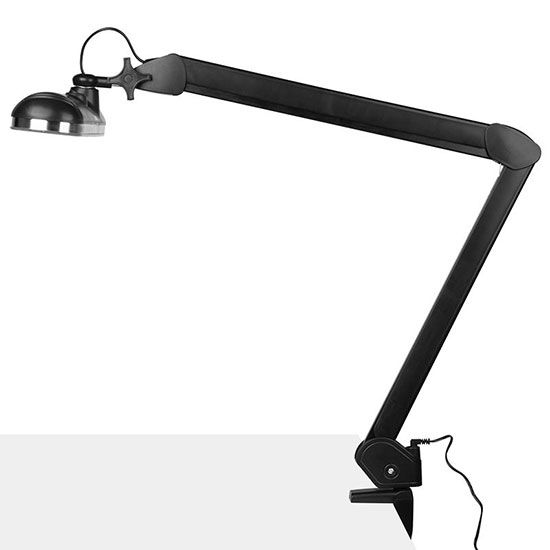 ELEGANT LED working lamp High Quality with vise and Adjustment of the light intensity and color Black - 0128285 BENCH WORKING LIGHTS 