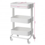 Metallic wheeled cosmetic assistant white - 0128333 HELPING CABINETS