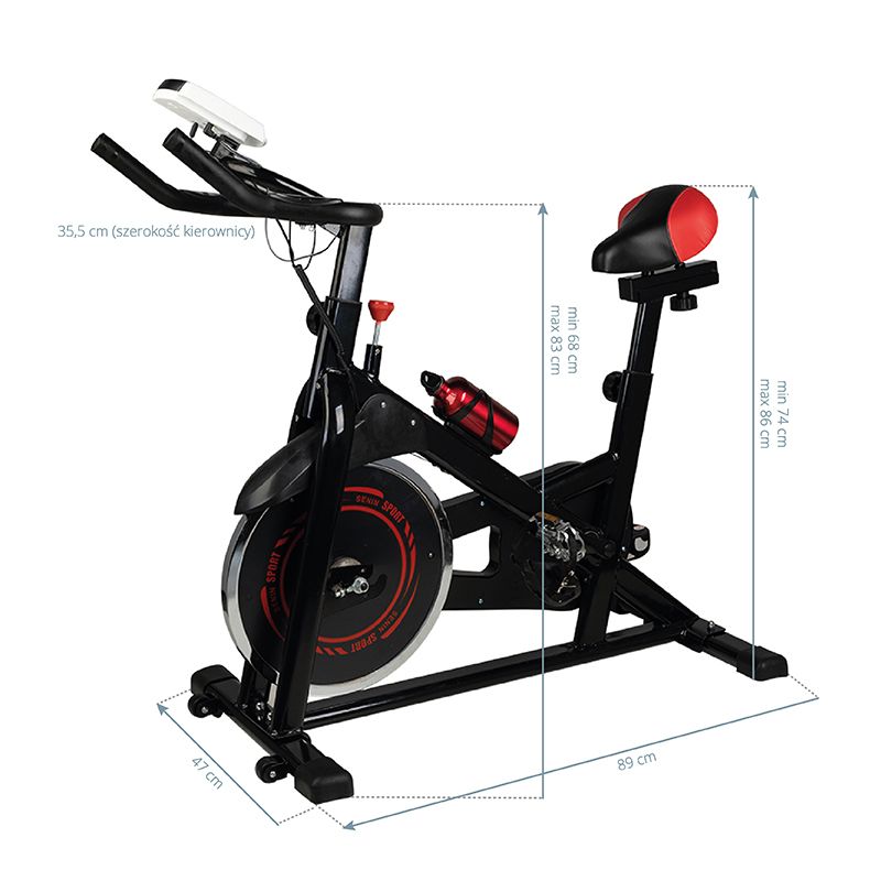 Spining exercise bike Magneto 14 Black - 0128712 FITNESS EQUIPMENT