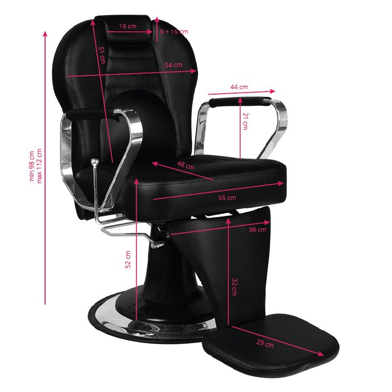 Barber chair Tiziano Black - 0129152 BARBER CHAIR