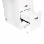 manicure table with Led lighting and dust collector White - 0129349 MANICURE TROLLEY CARTS-TABLES