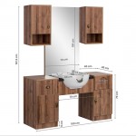 Professional hairdressing console with integrated wash bath - 0130497 WAITING-RECEPTION & HAIRDRESSING CONSOLE-MIRRORS