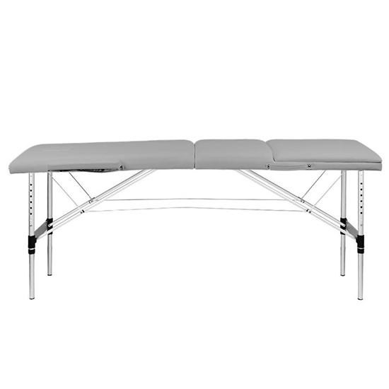 Folding Aluminum Massage Bed 3 Seat Gray-0130791 MASSAGE AND AESTHETIC BEDS