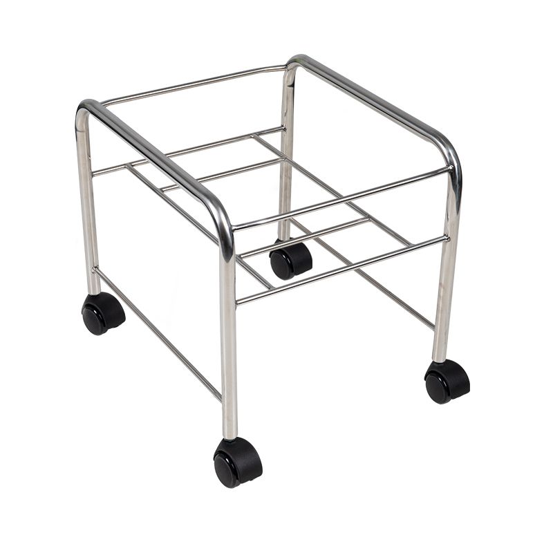 Wheeled pedicure assistant with basin Chrome - 0131508 FOOTSTOOLS-HELPERS