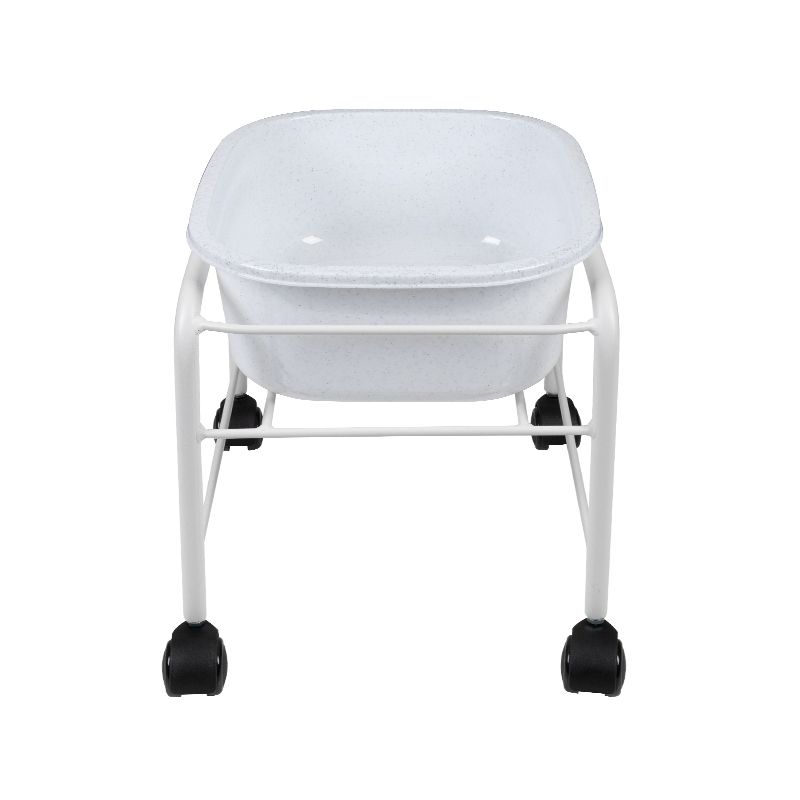 Wheeled pedicure assistant with basin White - 0131510 FOOTSTOOLS-HELPERS