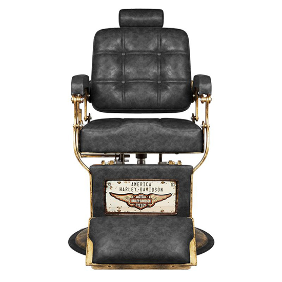 Barber chair Boss HD Old Leather Black - 0131780 BARBER CHAIR