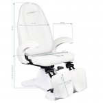 Professional hydraulic pedicure & aesthetic chair 112 White - 0131927 CHAIRS WITH HYDRAULIC-MANUAL LIFT