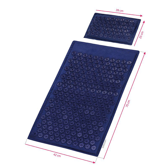 Eco Premium Health Yoga Extra Large massage Mattress with pillow Navy Blue - 0132372 PRODUCTS & MASSAGE DEVICES