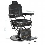 Barber chair Filipo Silver-Black - 0132954 BARBER CHAIR