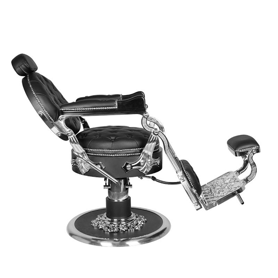 Gabbiano Barber chair Cesare Silver Black - 0133780 BARBER CHAIR