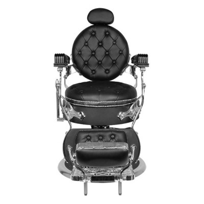 Gabbiano Barber chair Cesare Silver Black - 0133780