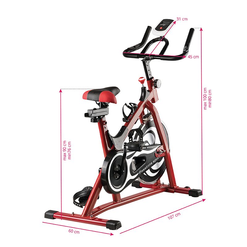 Spining exercise bike Magneto 06 Red - 0135137 FITNESS EQUIPMENT
