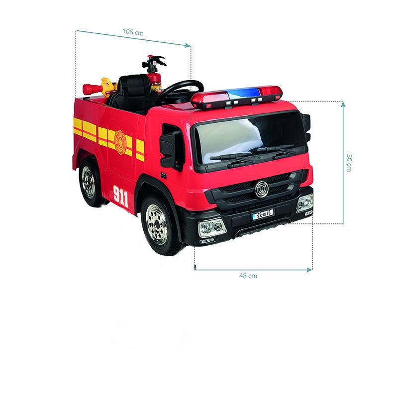 Professional hair salon child seat Fire truck with battery - 0135163 CHILD SEATS