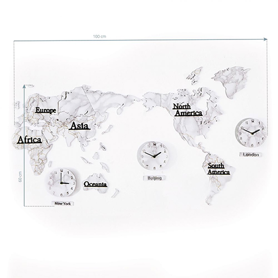 Clock world map decoration - 0135173 WALL CLOCKS