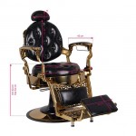 Gabbiano Barber chair Tito Gold Black - 0135422 BARBER CHAIR
