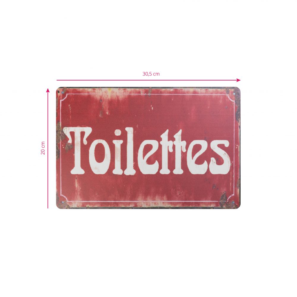 ДЕКОРАТИВНО ТАБЛО ЗА БРЪСНАРНИЦА C014 "TOILETTES"  - 0135632 RETRO & CLASSIC BOARDS