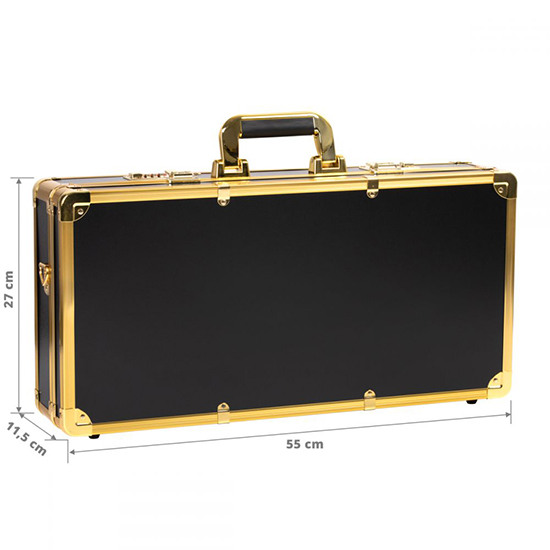Barber aluminum case Gold-black - 0136915 BEAUTY STORAGE SOLUTIONS - ALL COLLECTIONS
