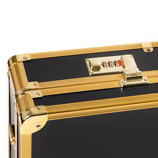 Barber aluminum case Gold-black - 0136915 BEAUTY STORAGE SOLUTIONS - ALL COLLECTIONS