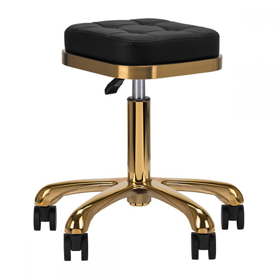 Nordic Style Luxury Gold Beauty Stool Black - 0137482 STOOLS WITHOUT BACK