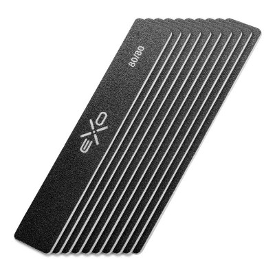 Exo Professional Nail File 80/80 grit Wide 10pieces - 0137623