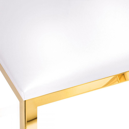 Luxury aesthetic stool Agnes Gold White  - 0138358 MANICURE CHAIRS - STOOLS