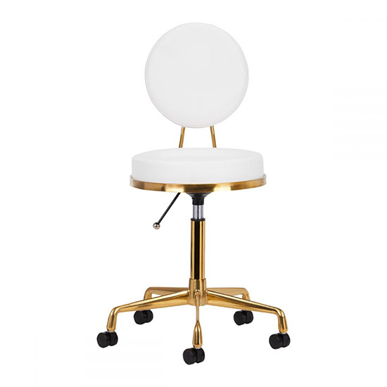 Professional manicure & cosmetic stool Comfort White-Gold - 0140260 ОФЕРТИ