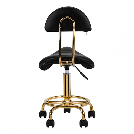 Professional manicure & cosmetic stool gold black - 0140906 MANICURE CHAIRS - STOOLS